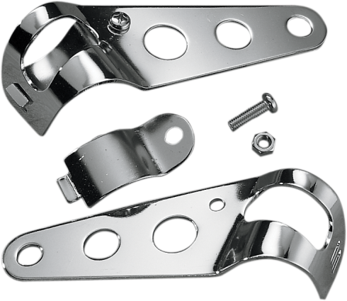 Headlight Mounting Brackets, Chrome Cycle Refinery