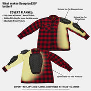 Scorpion Covert Riding Flannel - Tan/Brown Cycle Refinery